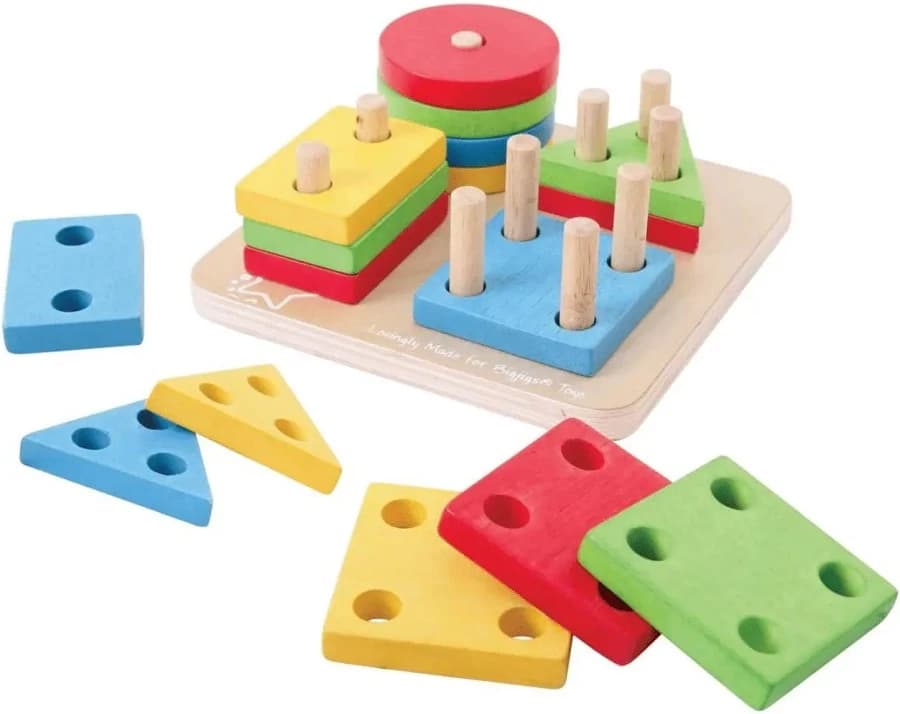 Large-Piece Wooden Shape Sorter